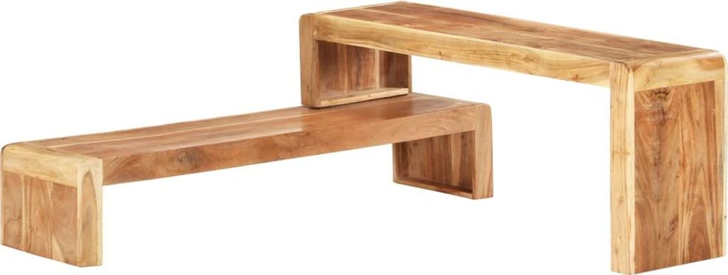 vidaXL 2-tlg. TV-Schrank Massivholz Akazie