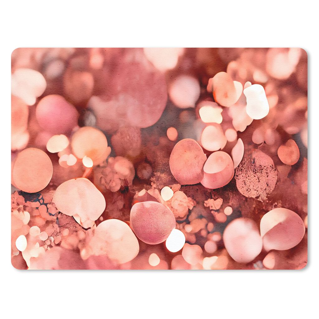 MuchoWow Mauspad Mousepad Abstrakt - Glitzer - Rosa - Luxe 23x19 cm - Mousepads - Maus Mat - Pad - Mausunterlage - Schreibtischunterlage - Mauspad