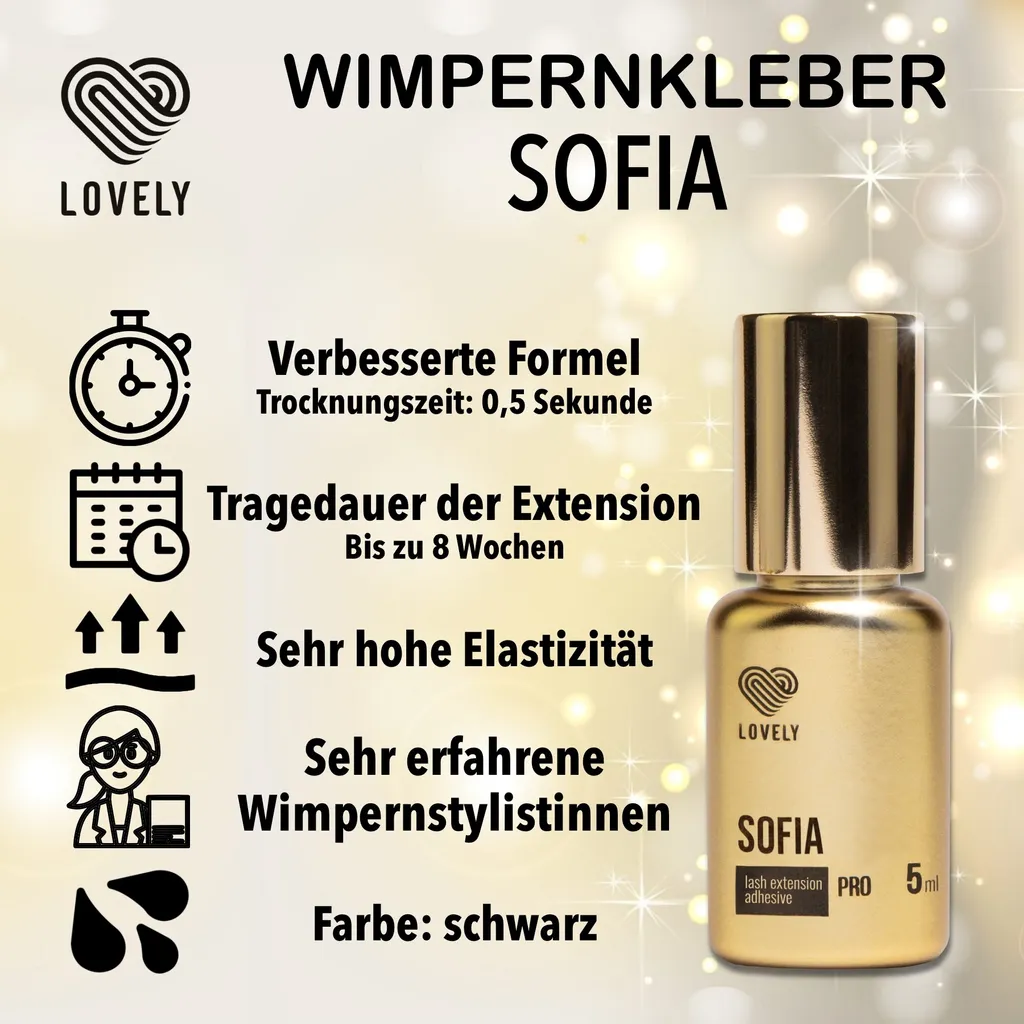 Colle Sofia Lovely 5ml à séchage rapide pour extensions de cils durables - 4