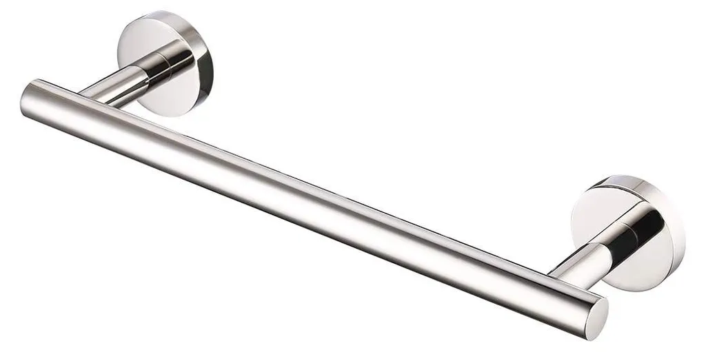 Porte-serviettes mural en inox brillant 30 cm - Accessoire salle de bain