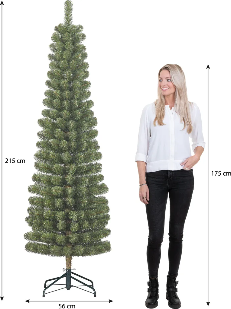 Sapin de Noël sans Perte d'Épines Étroit Charlton H215 cm Vert Naturel - 2