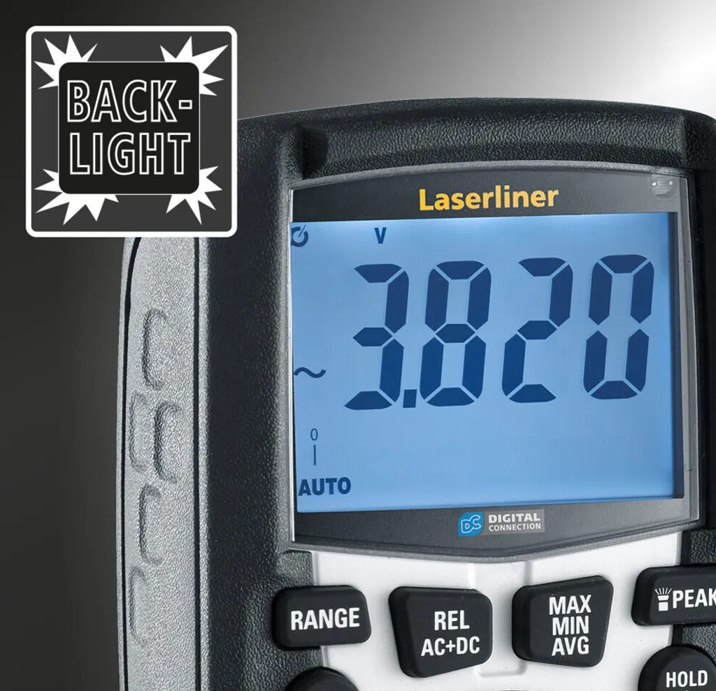 Multimètre Laserliner MultiMeter XP Écran Rétroéclairé et Coque Renforcée - 4