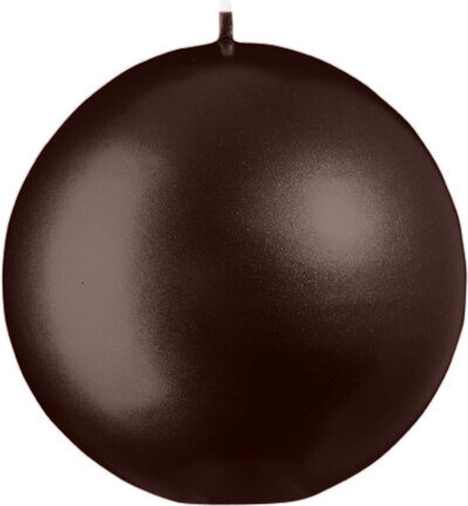Kugelkerzen Metallic Glanz Brandy Ø 100 mm, 6 Stück