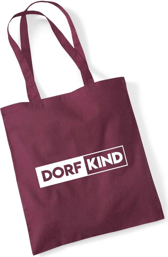 Hellweg Druckerei Baumwollbeutel Dorfkind Modern Geschenk Einkaufsbeutel Burgundy 10 Liter Baumwolle Dorfkind Modern Überraschung