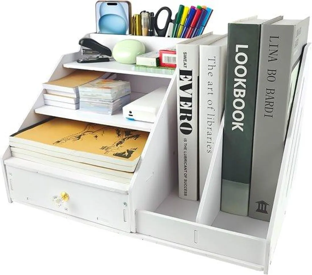 Rangements blancs à tiroirs 3 niveaux - Bureau et Maison - Organiseur