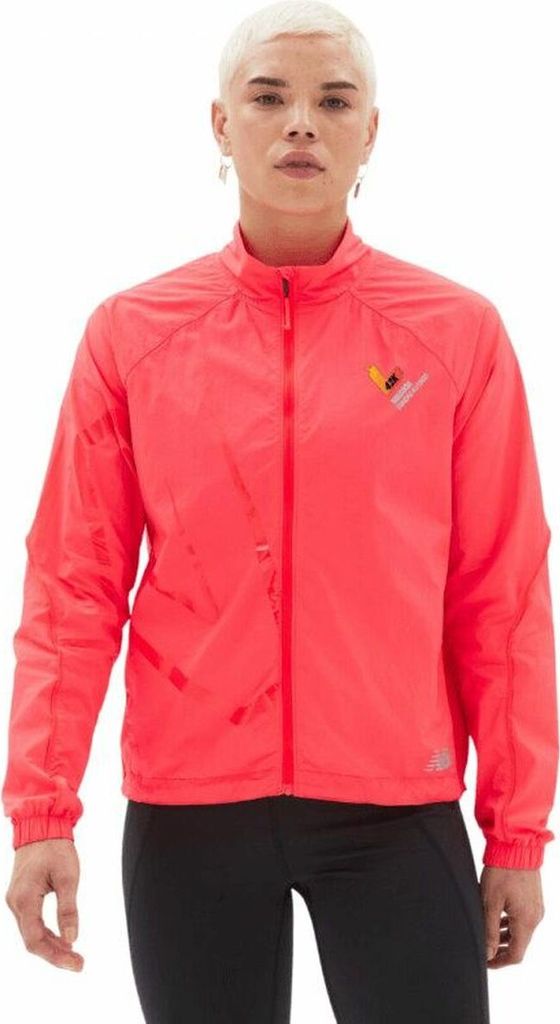 Sportjacke für Frauen New Balance Printed Impact Run Orange - XS