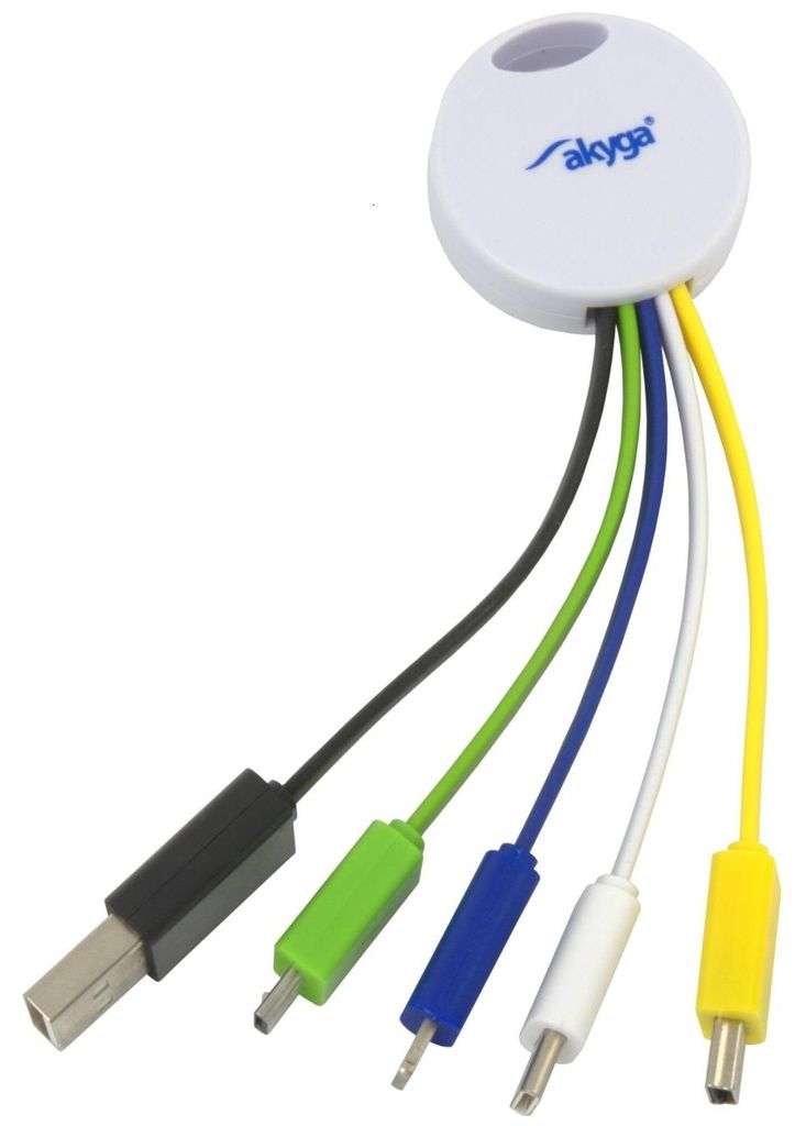 Akyga AK-AD-51, USB type A, USB type C, 0,05 m, Weiß Produktbild 