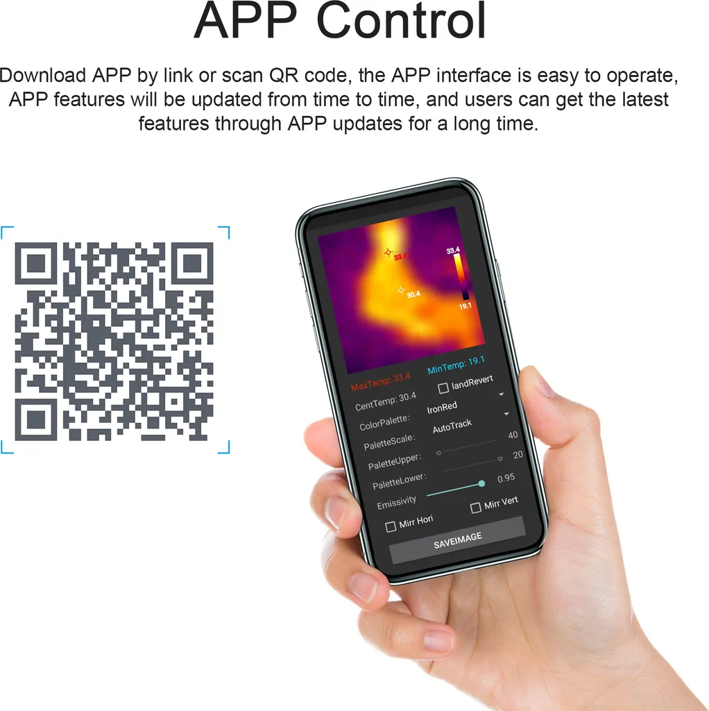 Imagerie Thermique Infrarouge Mobile Android Type-C 32x32 avec Mode OTG - 7