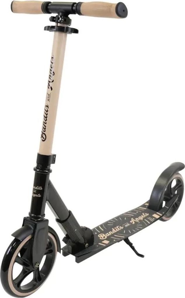 Bandits & Angels Kinderroller Black Racer 205 Sand ab 5 Jahren für Jungen und Mädchen – Kinderroller – Klappbar – Verstellbarer Lenker – ...