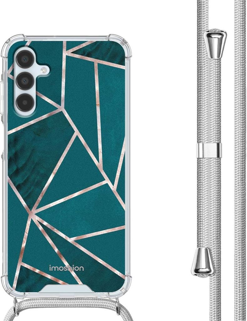 imoshion Design Hülle mit Band Samsung Galaxy A15 (5G/4G) - Petrol Green Graphic