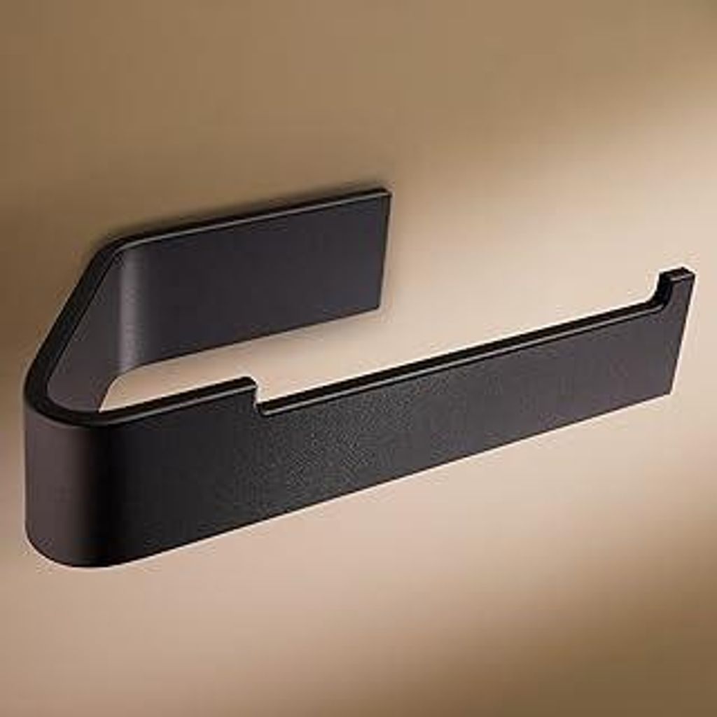 Toilettenpapierhalter ohne Bohren | Klopapierhalter zum Kleben | Klorollenhalter Bad | WC Rollenhalter selbstklebend | Toilettenpapierhalter Schwar...