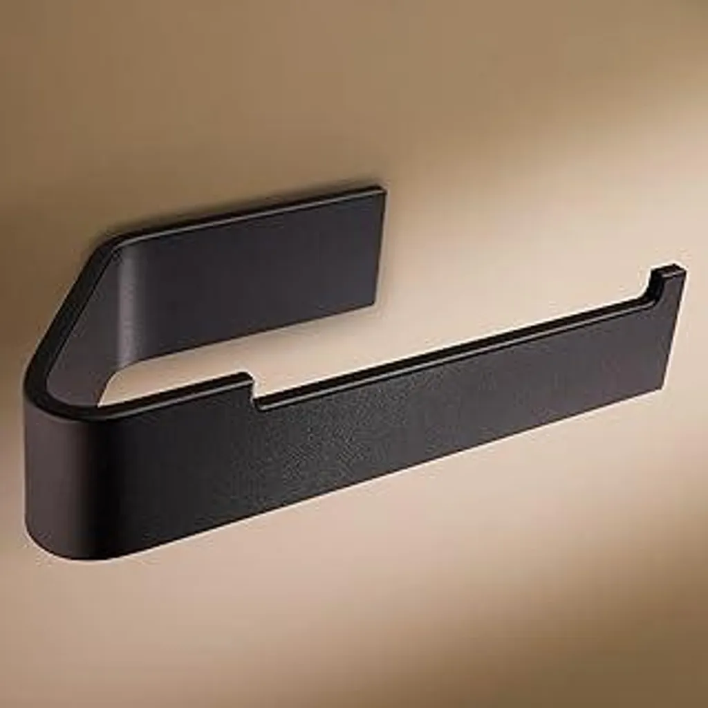 Portarotolo Senza Forature Acciaio Inox Nero - Portarotolo Adesivo 3M