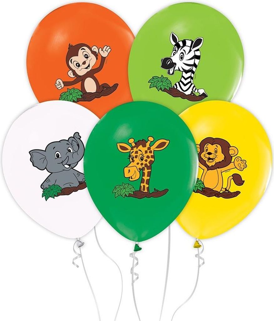 Palloncini animali safari 12" 5pz Godan Immagine del prodotto 