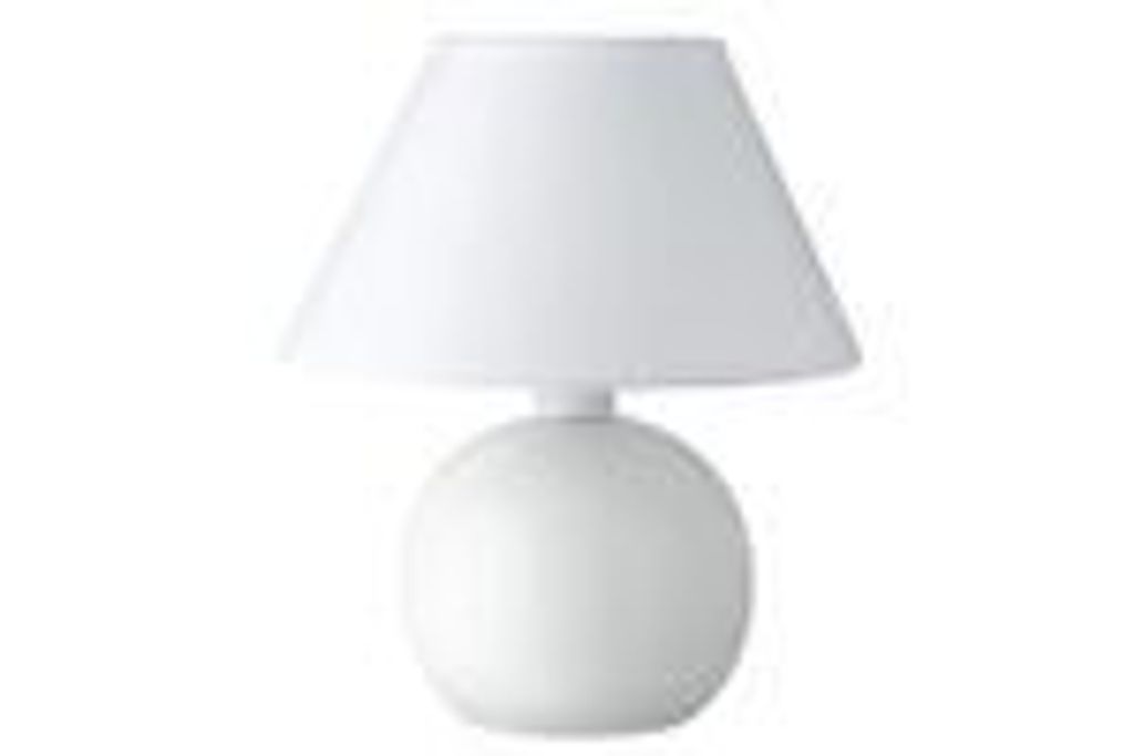 Nice Price Table&Desk Schirm Tischleuchte max.1x40W E14 Weiß 230V Stoff/Keramik