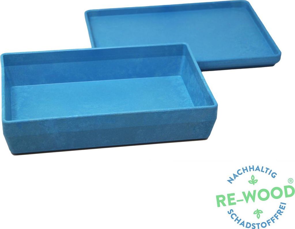 Wissner RE-Wood Box klein inkl. Deckel blau