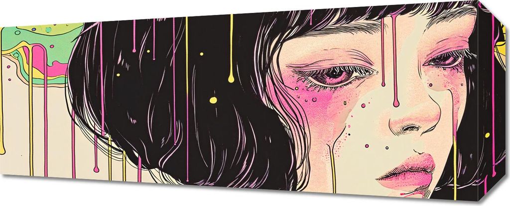 Bild 50x20cm Farbströme