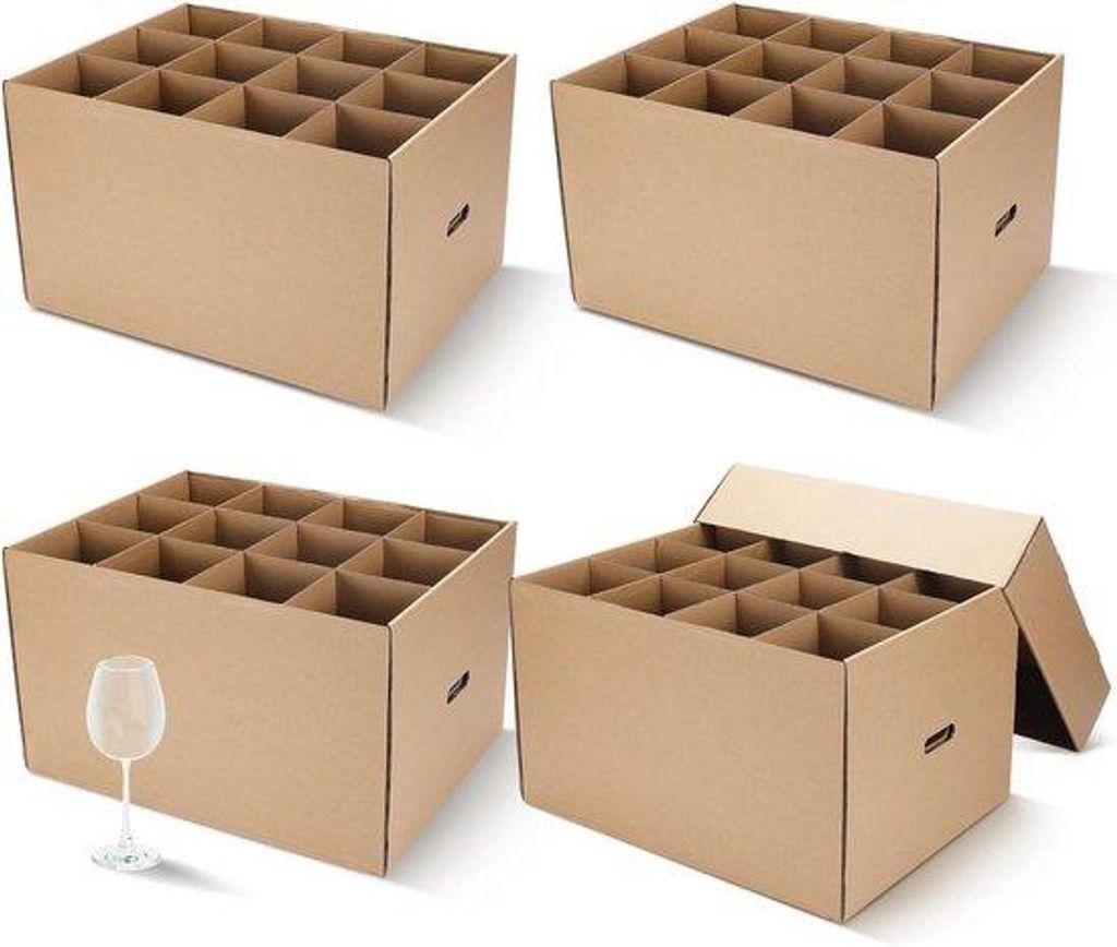 Verhuisdozen mit Küchen - Verhuisdozen mit Fachboxen - Küchenverlagerung - Mit 12 internen Fächern