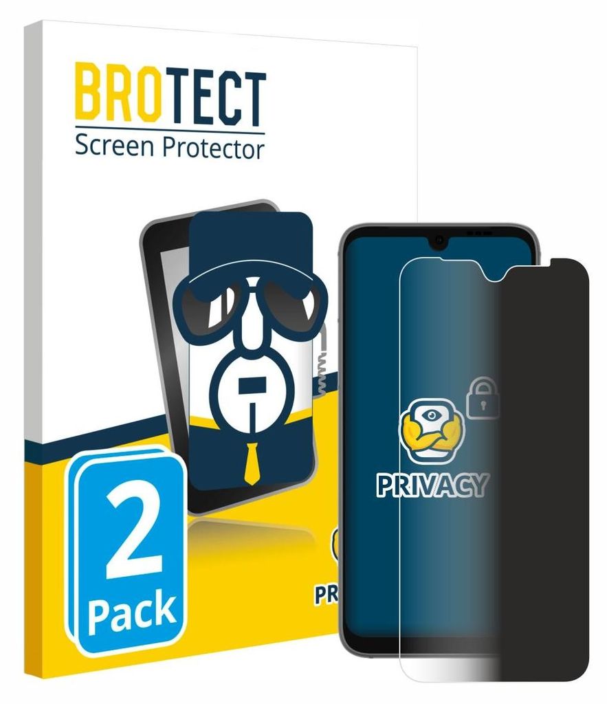 2x BROTECT Sichtschutzfolie für Fairphone 4 Anti-Spy Privacy Sichtschutz Blickschutz Folie Blaulicht-Schutz