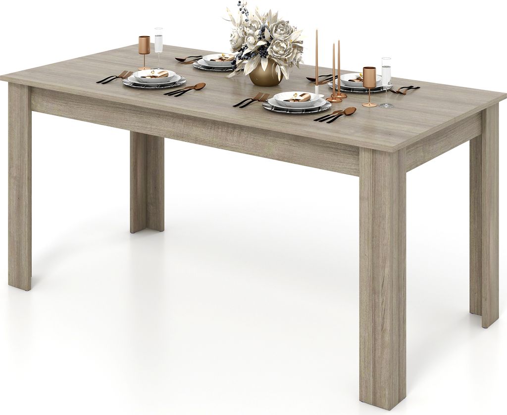Tavolo da pranzo COSTWAY 160x80cm, tavolo grande, tavolo da Immagine del prodotto 