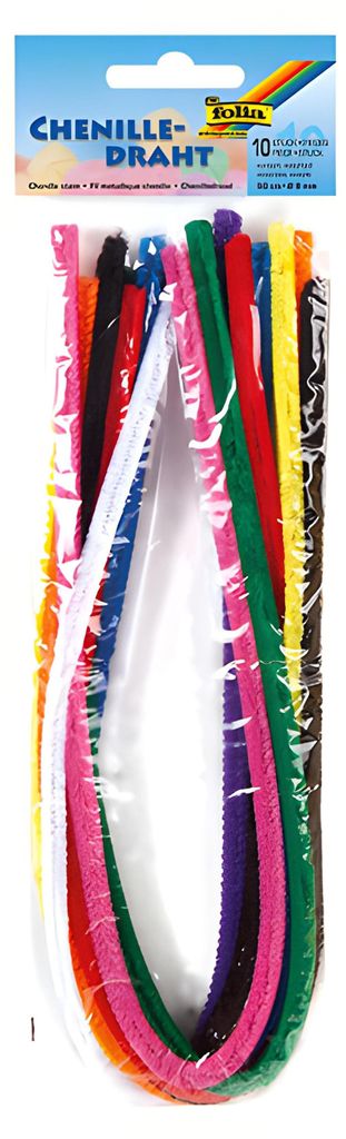 Folia Paper - Chenille Draht Folia 50cmx8mm 10 Stück Produktbild 