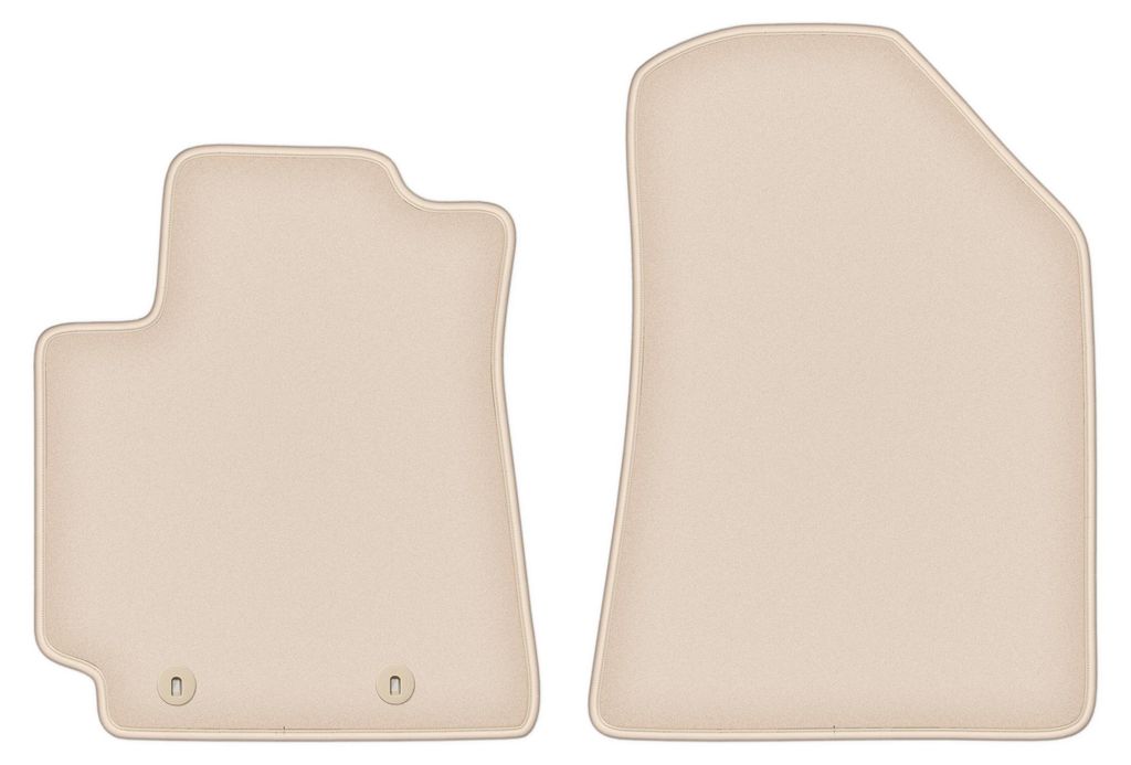 DURBAN Beige Velours-Fußmatten vorne für Hyundai i10 III Schrägheck (2019-)