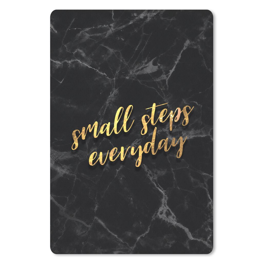 MuchoWow Mauspad Mousepad Zitate - Stufe - Gold - Marmor 18x27 cm - Mousepads - Maus Mat - Pad - Mausunterlage