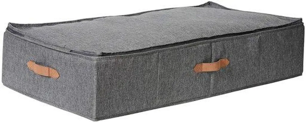 Organisateur de tiroir gris en tissu pliable pour linge de maison - 24L