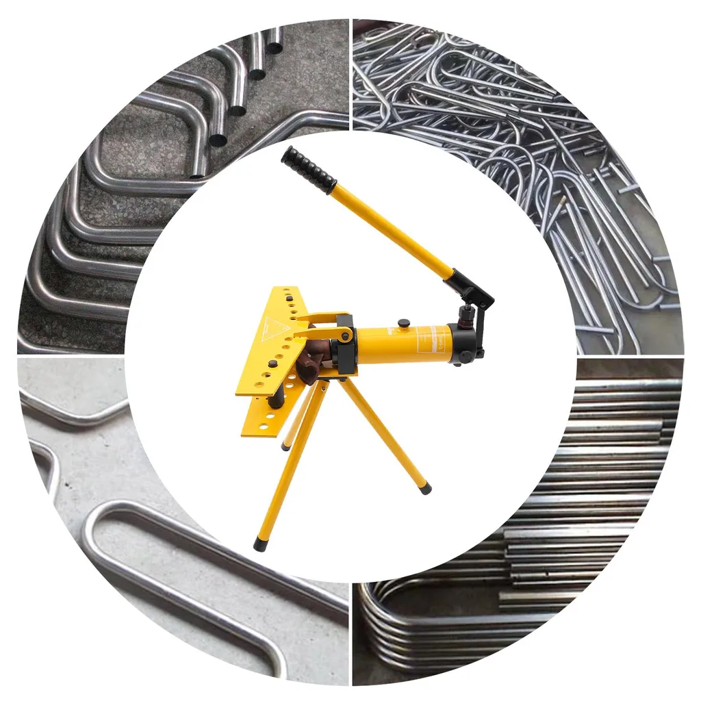 Cintreuse hydraulique manuelle 10T avec 6 matrices de cintrage - Jaune - 4