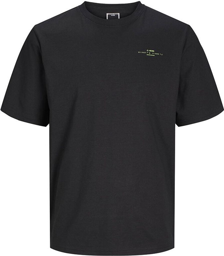 Jack & Jones 12256407 Text Kurzarm-t-shirt Schwarz S Mann Schwarz S