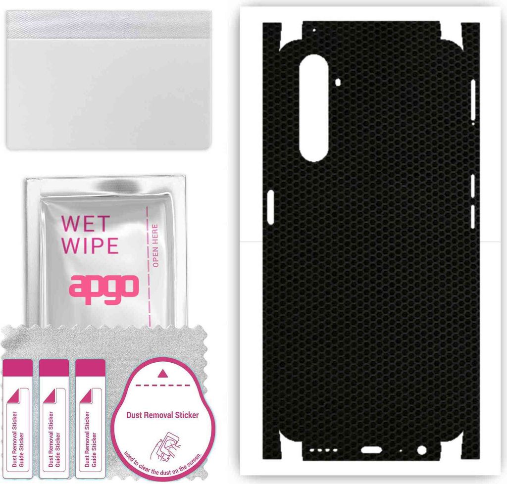 apgo Rückseite + Seiten Schutzfolie, Skin, kompatibel mit Realme 6 Pro, Hinten Displayschutzfolie aus Vinylfolie, kratzfest, einfache Montage - Ma...