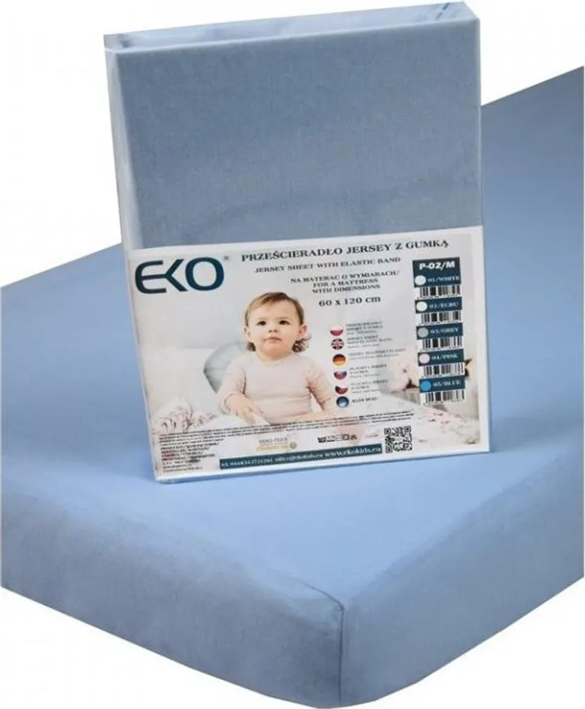 EKO Feuille avec tricot de caoutchouc bleu 120x60 cm pour étanchéité