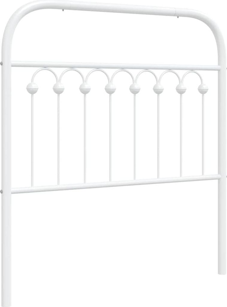 vidaXL Ersatz-Kopfteil Metall Weiß 90 cm