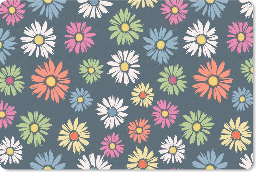 MuchoWow Mauspad Mousepad Regenbogen - Design - Blumen 27x18 cm - Mousepads - Maus Mat - Pad - Mausunterlage - Büroartikel - Desk Matten