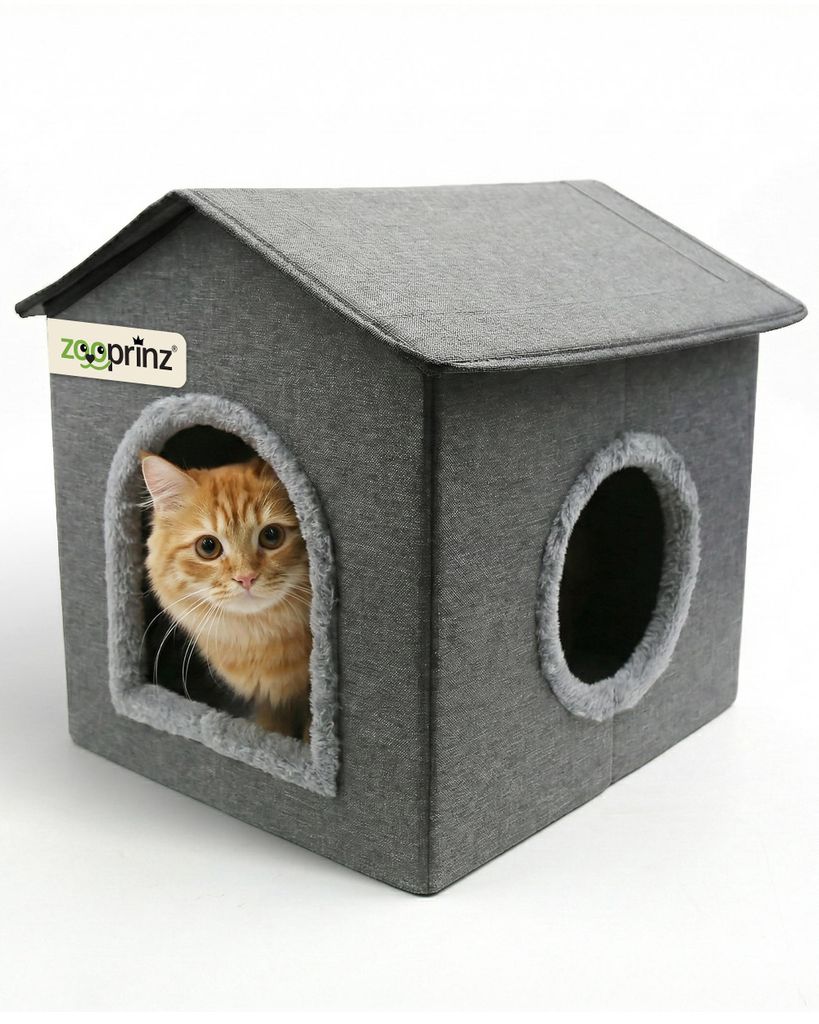 Katzenhöhle Katzenhaus Katzenbett zooprinz Rocky | Plüsch | Produktbild 