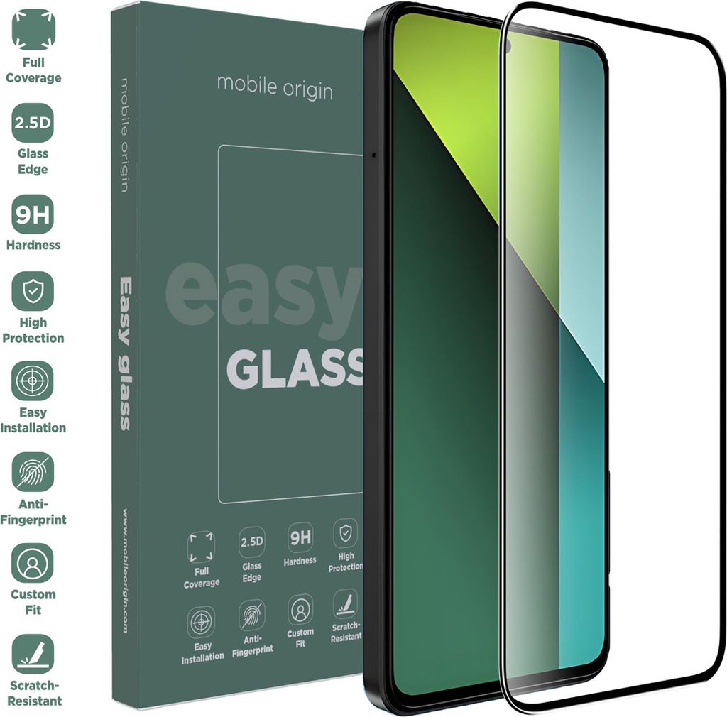 Mobile Origin FRL-EG-XRN13PRO, Xiaomi, Redmi Note 13 Pro 5G, Kratzresistent, Schlagfest, Fallbeständig, Wasserfest, Ölbeständig, Stoßfest, Tran...