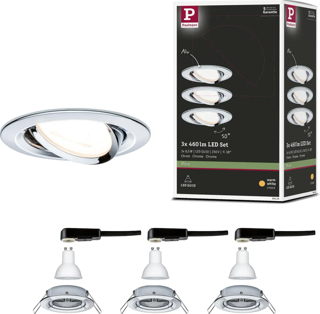 Faretti LED Risparmio Energetico Paulmann Nova: Luce Eco-Sostenibile