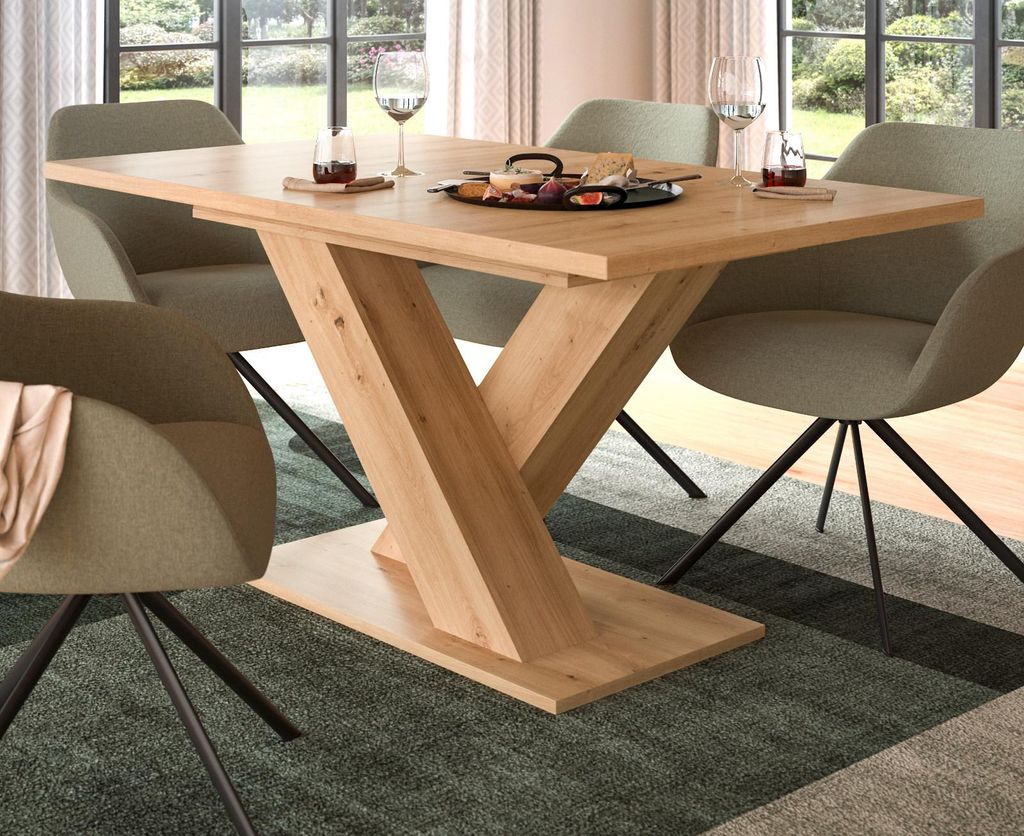 Esstisch "Home-X" in Artisan Eiche Tisch ausziehbar 150 - 190 cm