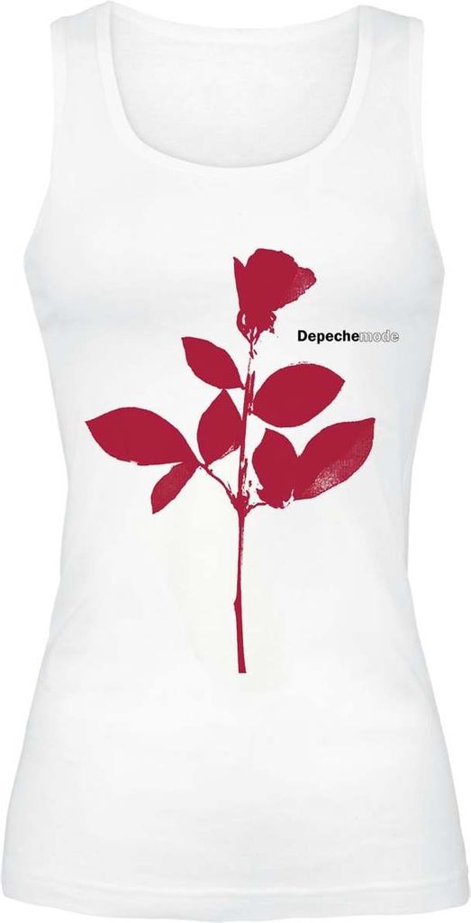 Depeche Mode Top Damen Rose weiß L