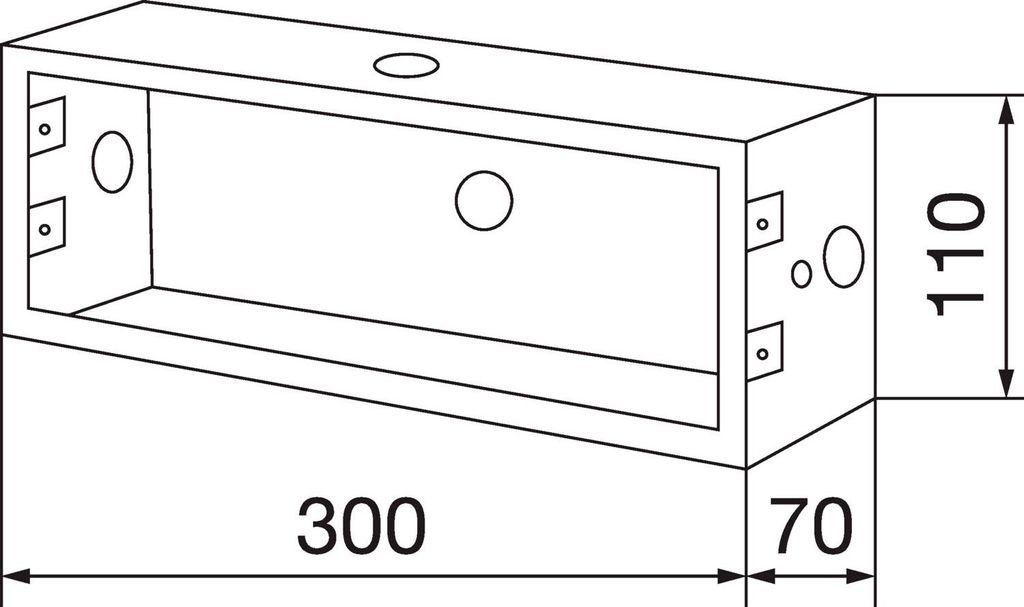 RENZ Abdeckkasten 300/110/70, Stahl verzinkt