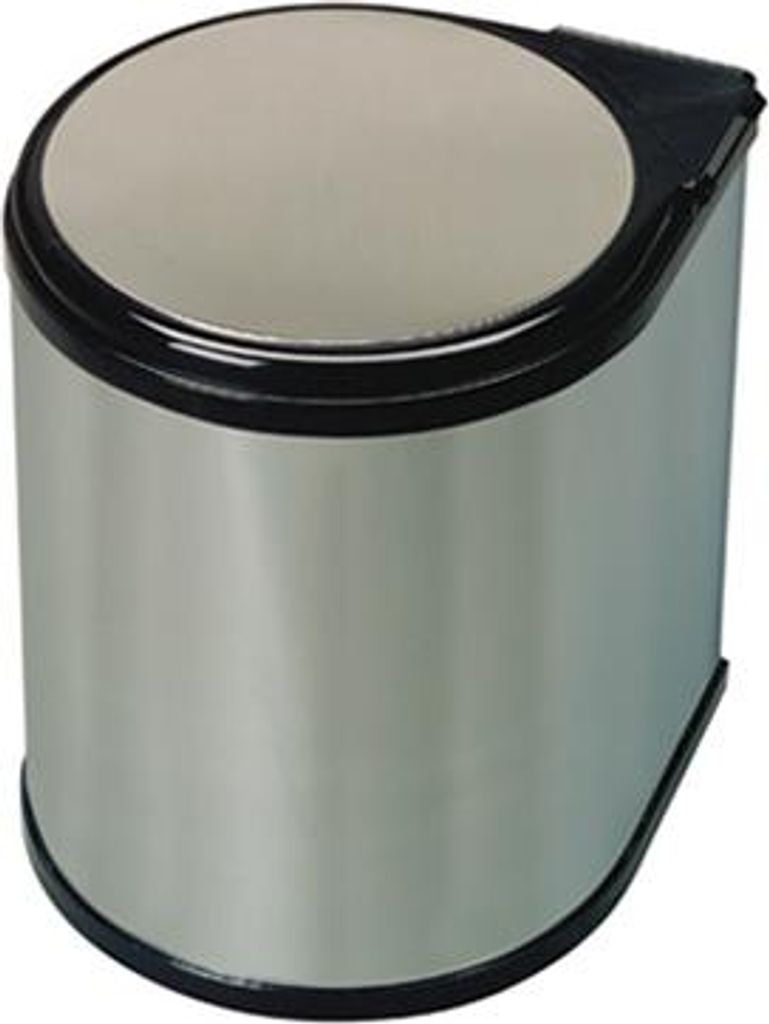 Sagero Abfalleimer / Türsammler 13 Liter Edelstahl/schwarz Produktbild 