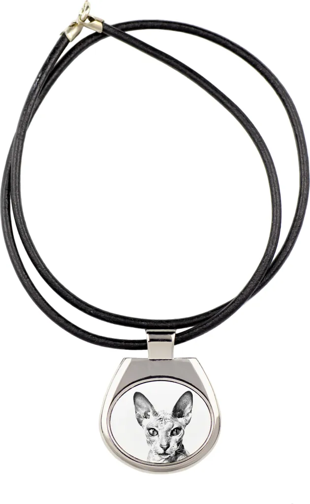 Peterbald - collana con gatto, ciondolo personalizzato con foto, collana unica per donne e uomini del marchio Art-Dog