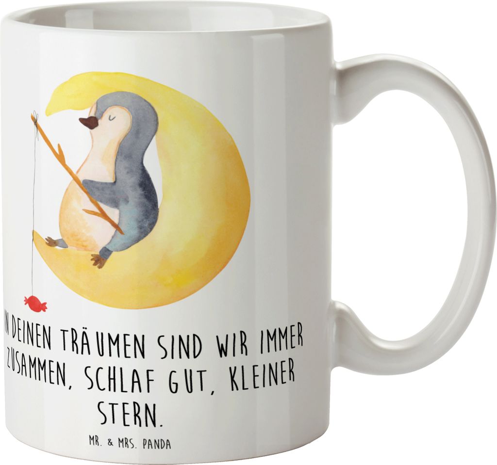 Mr. & Mrs. Panda Kaffeetasse Alleine schlafen lernen - Weiß - Geschenk, Trinkbecher, Tasse, Abenteuer, Zuversicht, Becher, Trost, Mut schenken, W...