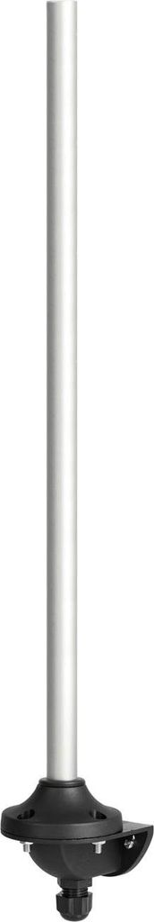 STEX24 Wandsockel mit Halter 510,0mm für Signalsäule schwarz / silber, 50/70mm mit Kabelverschraubung, SH500/231 103