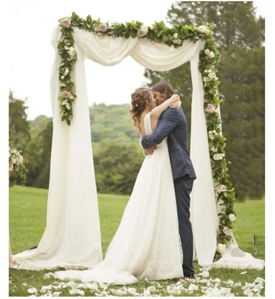 Support de fond pour arche de mariage | Structure en métal doré 105cm - 3