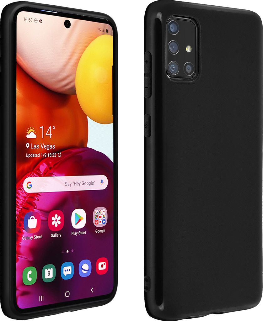 Avizar, Gelhülle, Backcover für Samsung Galaxy A51, frosted case, Schwarz