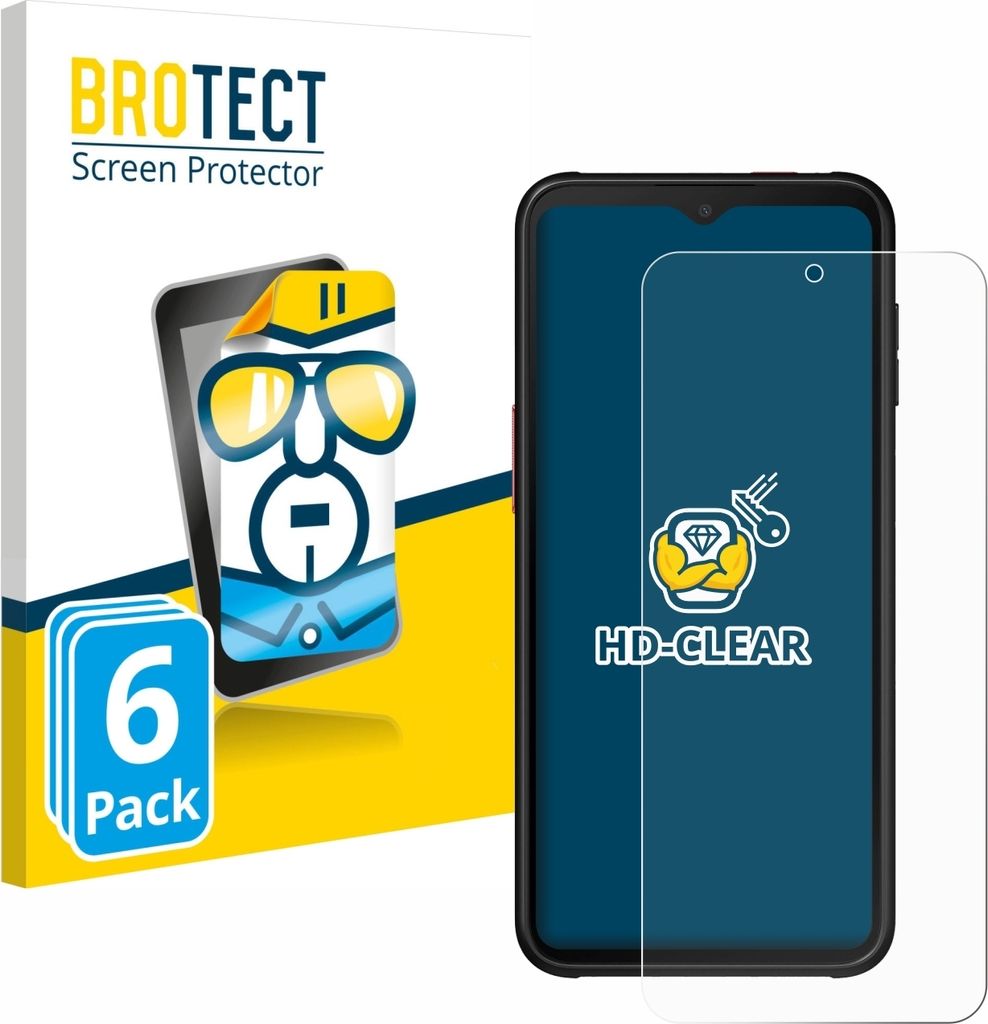 6x Für Samsung Galaxy XCover 6 Pro Enterprise Edition Schutzfolie BROTECT Displayschutz Display Schutz Folie Klar Transparent