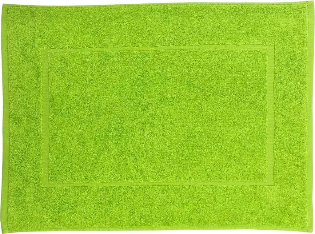 Tapis de bain anti-glisse vert clair 750g/m2 coton épais absorbant