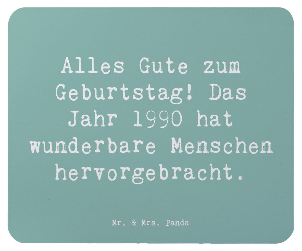 Mr. & Mrs. Panda Mouse Pad Spruch 1990 Geburtstag - Meeresbrise - Geschenk, Geburtstagsfeier, feiern, 1990er Geburtstagsgeschenk, mauspad laptop, N...