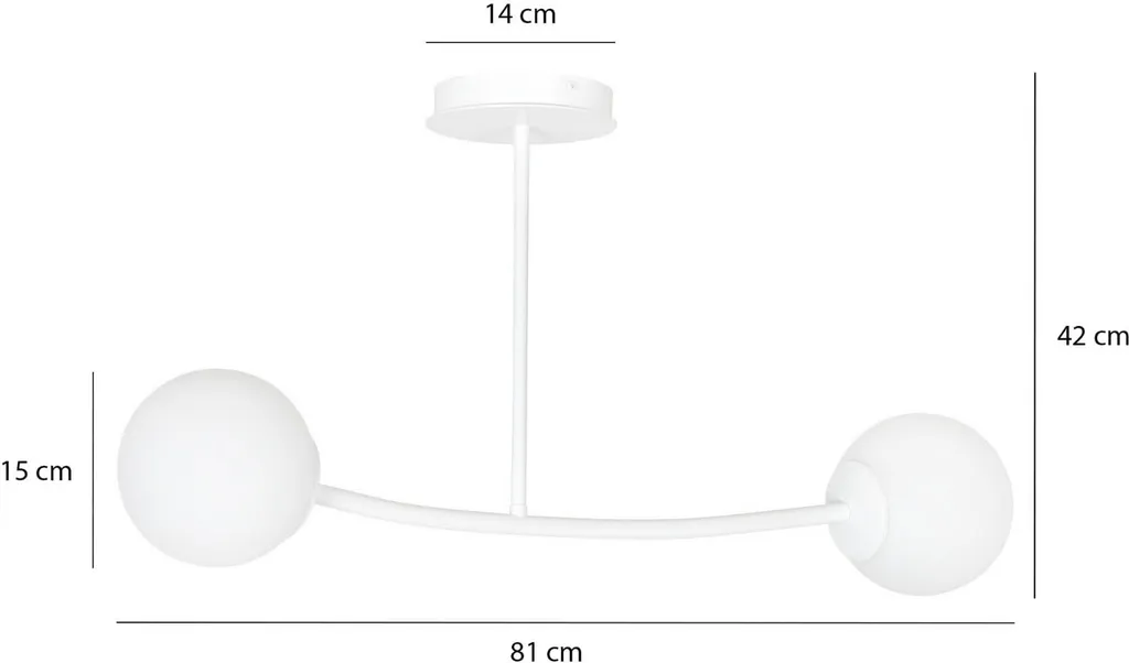 Plafonnier Blanc pour Plafond Bas E14 HALLDOR 2 Emibig 1025/2 Compact - 8