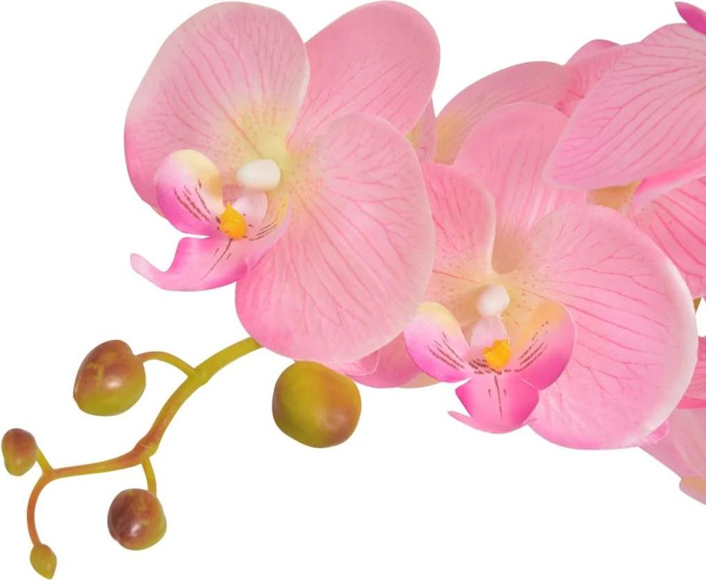 vidaXL Künstliche Orchidee mit Topf 75 cm Rosa